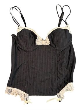 Morbid Threads vintage Y2K 34B corset black emo goth tank 90s